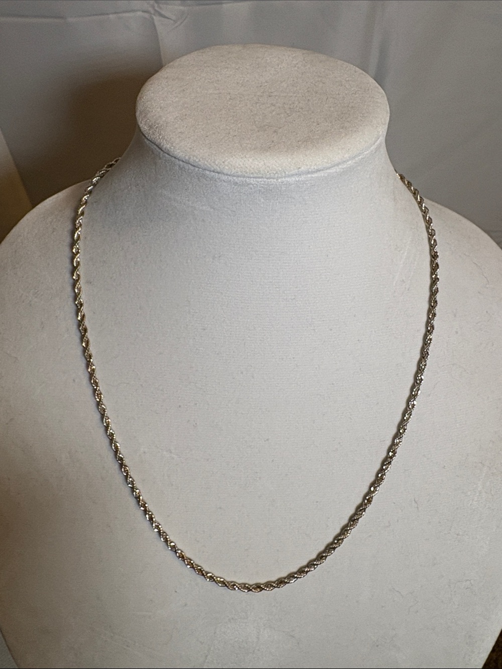 Sterling Silver Rope Chain Necklace and Bracelet- Silver